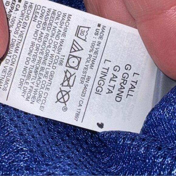 Mens swim shorts size large Tall cobalt blue - Picture 7 of 7